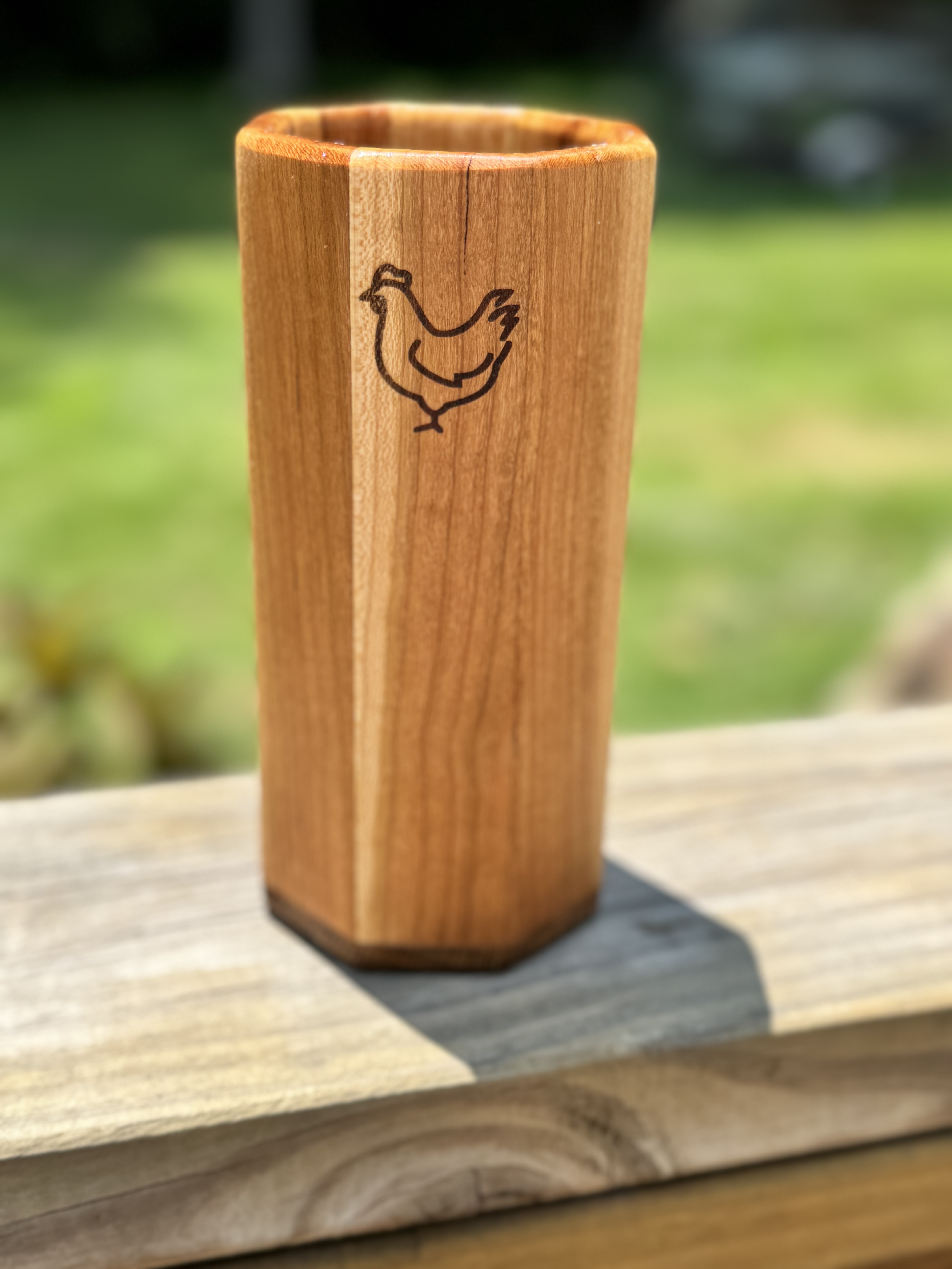 Custom chicken engraving